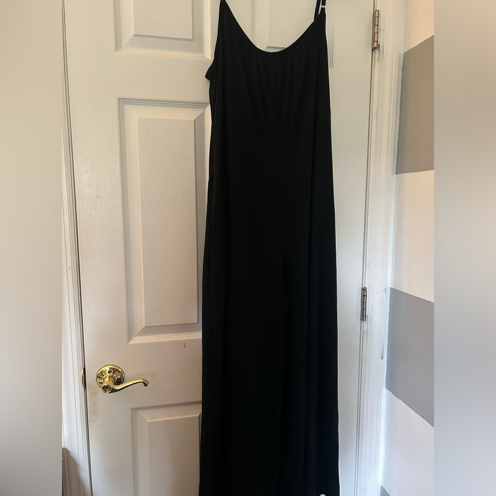 Black relaxed fit jumpsuit